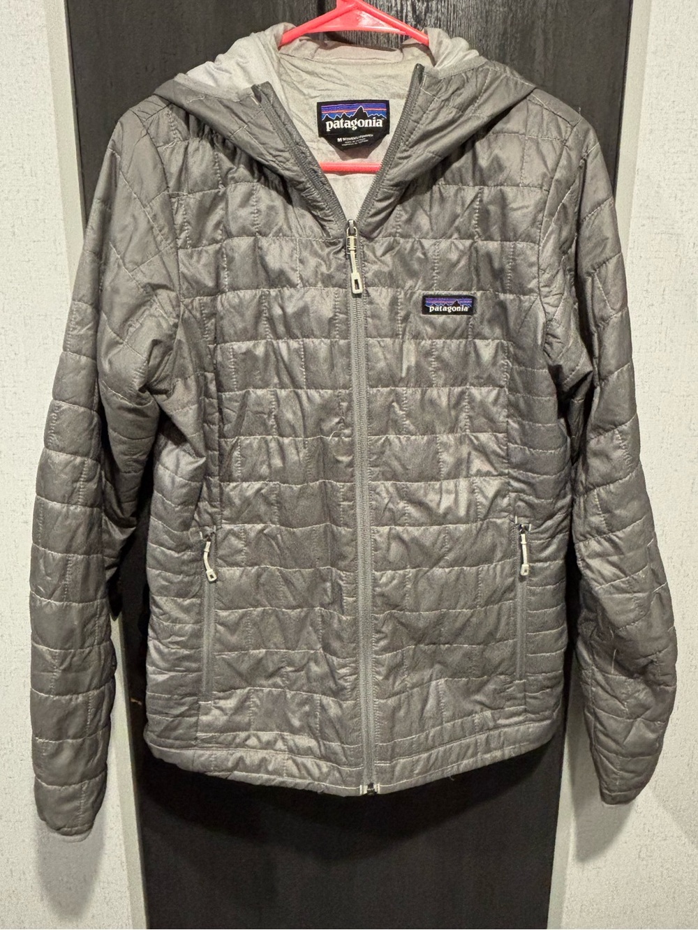 Patagonia Women's Hooded Nano Puff Jacket in Gray